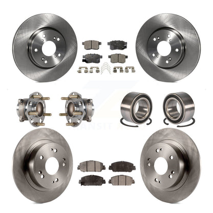 Kit de rotors et plaquettes de frein à disque, roulements de moyeu avant et arrière (10 pièces) pour Honda Accord