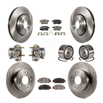 Kit de rotors et plaquettes de frein à disque, roulements de moyeu avant et arrière (10 pièces) pour Honda Accord