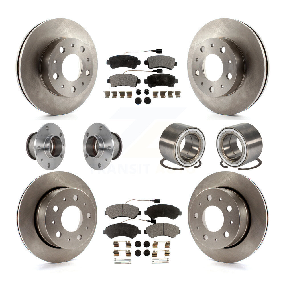 Kit de Rotor et plaquettes de frein, roulement de moyeu avant et arrière (10 pièces) pour Ram ProMaster 2500 350