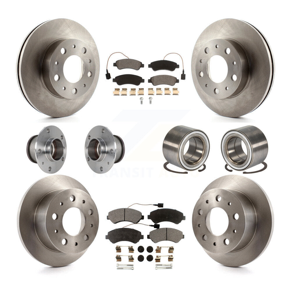 Kit de Rotor et plaquettes de frein, roulement de moyeu avant et arrière (10 pièces) pour Ram ProMaster 2500 350