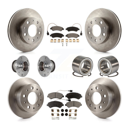 Kit de Rotor et plaquettes de frein, roulement de moyeu avant et arrière (10 pièces) pour Ram ProMaster 2500 350