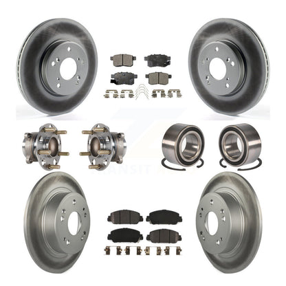 Kit de rotor et de plaquettes de frein à disque revêtus de roulement de moyeu avant et arrière (10 pièces) pour Honda Accor