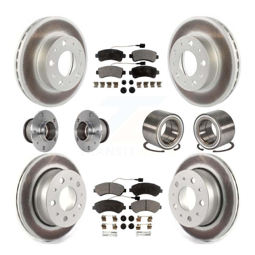 Kit de plaquettes de rotor de frein enduites de roulement de moyeu avant et arrière (10 pièces) pour Ram ProMaster 250