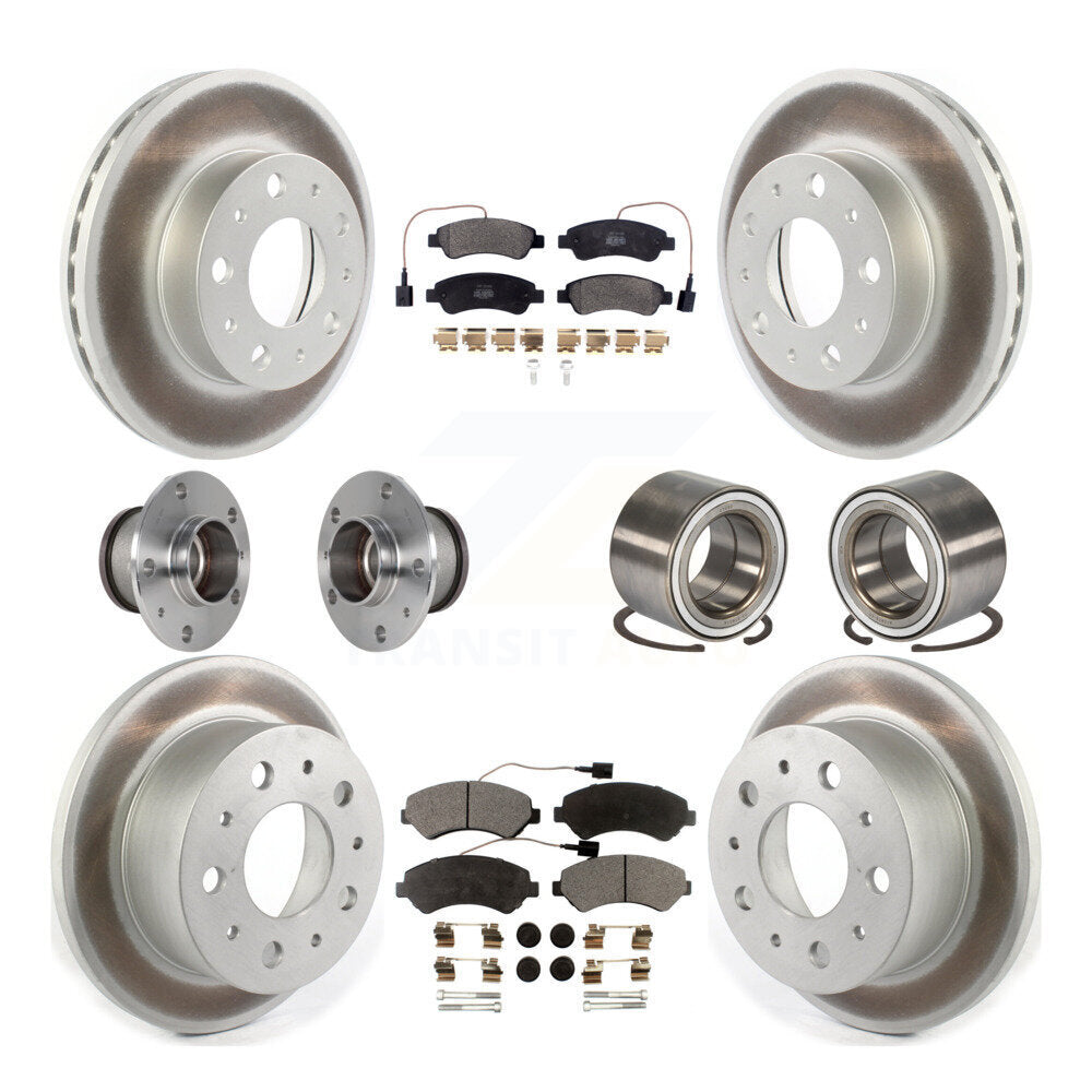 Kit de plaquettes de rotor de frein enduites de roulement de moyeu avant et arrière (10 pièces) pour Ram ProMaster 250