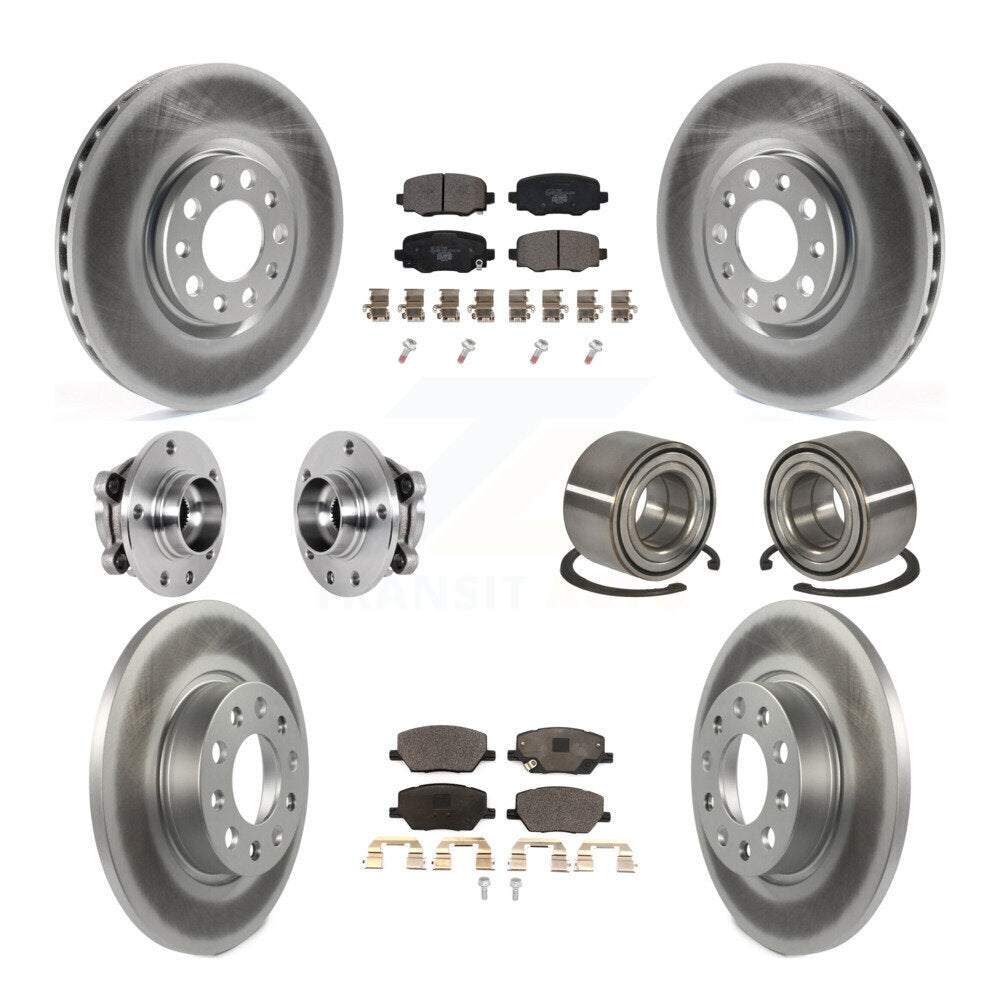 Kit de plaquettes de rotor de frein revêtues de roulement de moyeu avant et arrière (10 pièces) pour Fiat 500X AW 16-18