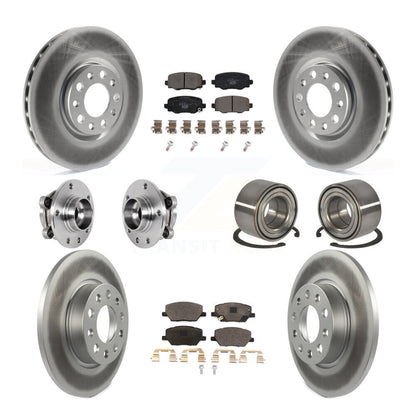 Kit de plaquettes de rotor de frein revêtues de roulement de moyeu avant et arrière (10 pièces) pour Fiat 500X AW 16-18