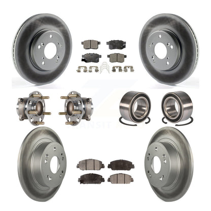 Kit de rotor et de plaquettes de frein à disque revêtus de roulement de moyeu avant et arrière (10 pièces) pour Honda Accor