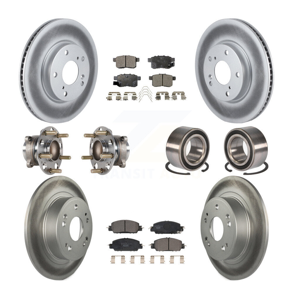 Kit de plaquettes de rotor de frein, roulement de moyeu avant et arrière (10 pièces) pour Honda Accord LX-17