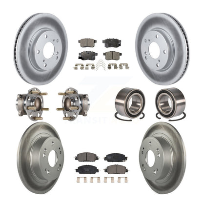 Kit de plaquettes de rotor de frein, roulement de moyeu avant et arrière (10 pièces) pour Honda Accord LX-17