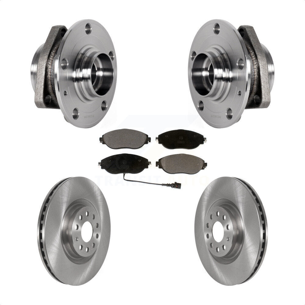 Kit de Rotor et de plaquettes de frein, roulement de moyeu avant, pour Audi S3 avec diamètre pilote de 80mm