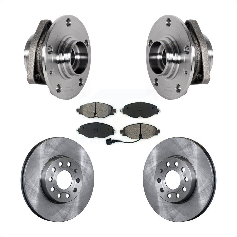 Kit de Rotor et de plaquettes de frein, roulement de moyeu avant, pour Audi A3 avec diamètre pilote de 80mm