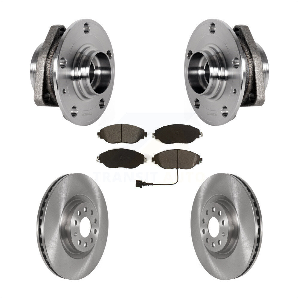 Kit de Rotor et de plaquettes de frein, roulement de moyeu avant, pour Audi S3 avec diamètre pilote de 80mm