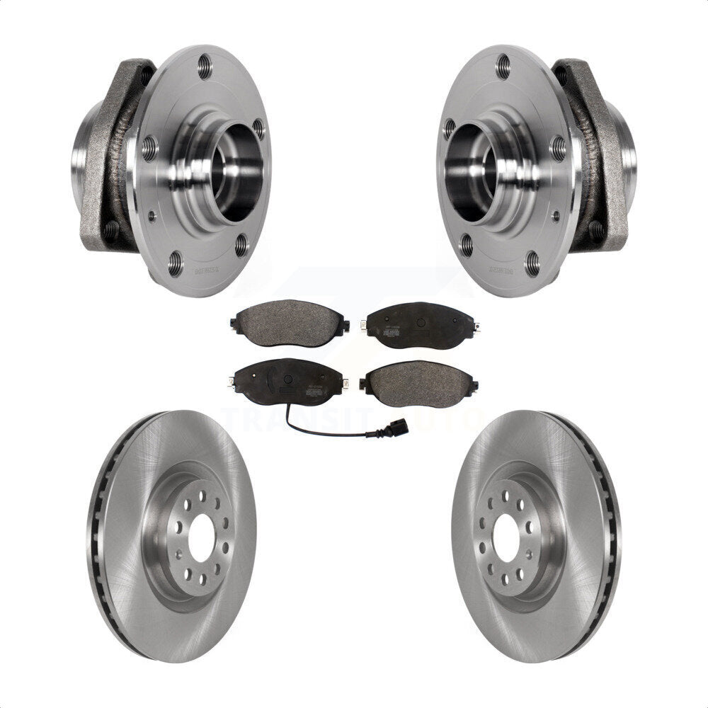 Kit de Rotor et de plaquettes de frein, roulement de moyeu avant, pour Audi S3 avec diamètre pilote de 80mm