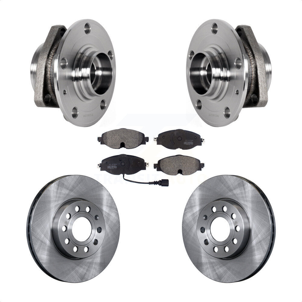 Kit de Rotor et de plaquettes de frein, roulement de moyeu avant, pour Audi A3 avec diamètre pilote de 80mm