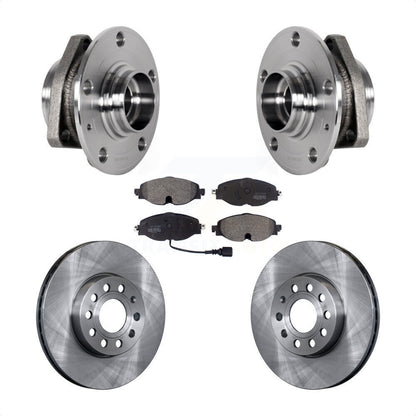 Kit de Rotor et de plaquettes de frein, roulement de moyeu avant, pour Audi A3 avec diamètre pilote de 80mm