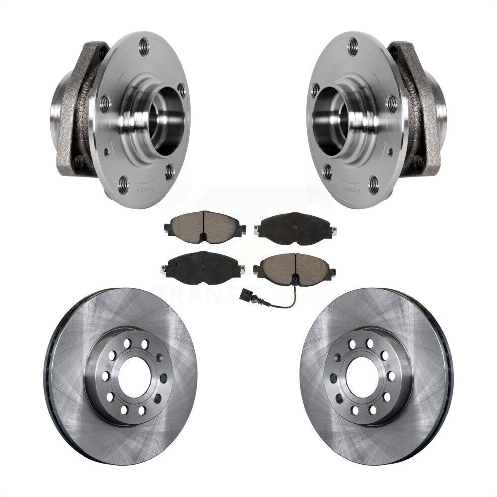Kit de Rotor et de plaquettes de frein, roulement de moyeu avant, pour Audi A3 avec diamètre pilote de 80mm