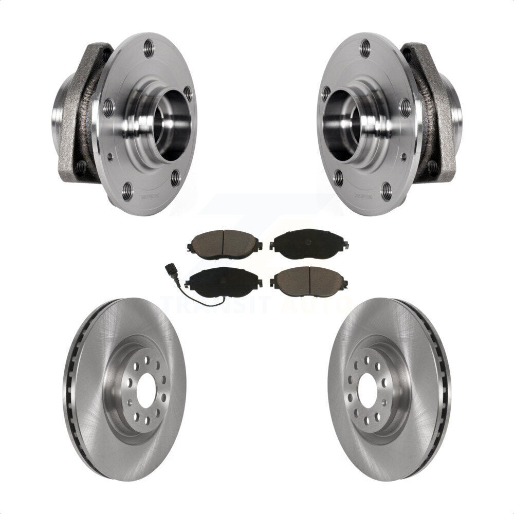 Kit de Rotor et de plaquettes de frein, roulement de moyeu avant, pour Audi S3 avec diamètre pilote de 80mm