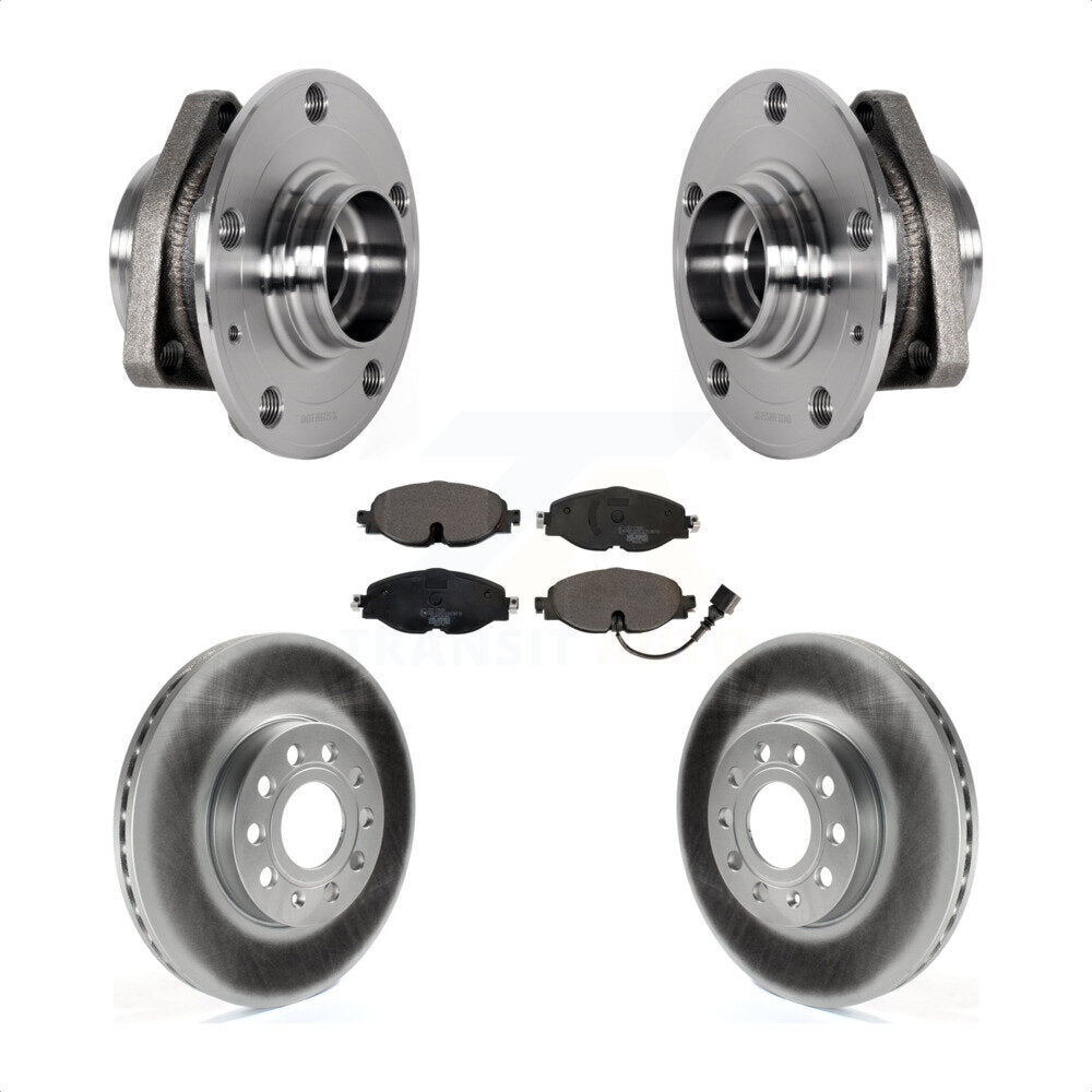 Ensemble de roulement de moyeu avant, Kit de plaquettes de Rotor de frein à disque revêtu pour Audi A3 2016 2.0