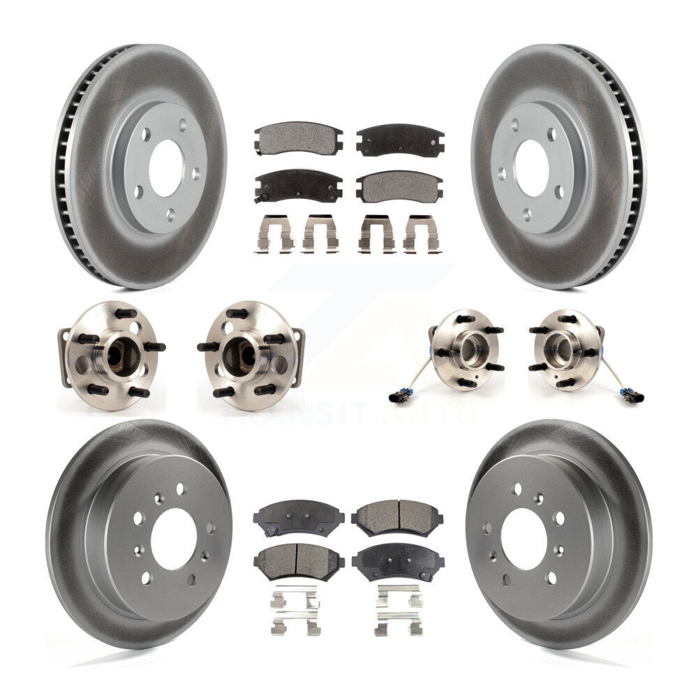 Kit de rotors et plaquettes de frein revêtus de roulement de moyeu avant et arrière (10 pièces) pour Chevrolet Impal
