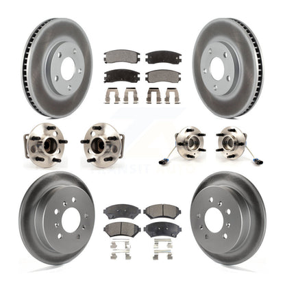 Kit de rotors et plaquettes de frein revêtus de roulement de moyeu avant et arrière (10 pièces) pour Chevrolet Impal