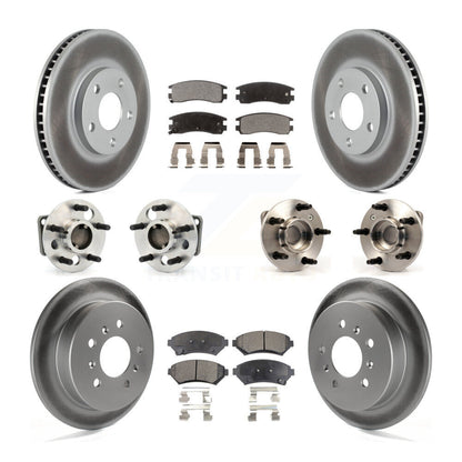 Kit de rotors et plaquettes de frein revêtus de roulement de moyeu avant et arrière (10 pièces) pour Chevrolet Impal