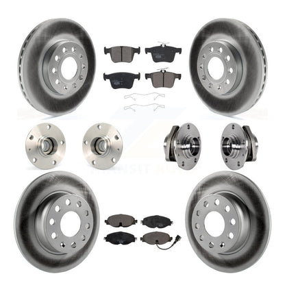 Kit de rotor et de plaquettes de frein revêtus de roulement de moyeu avant et arrière (10 pièces) pour Audi A3 2016 2.0