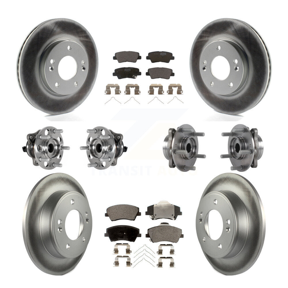 Kit de plaquettes de rotor de frein, roulement de moyeu avant et arrière (10 pièces) pour Hyundai Elantra 2.0