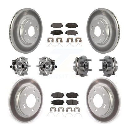 Kit de plaquettes de rotor de frein, roulement de moyeu avant et arrière (10 pièces) pour Hyundai Elantra 1.6