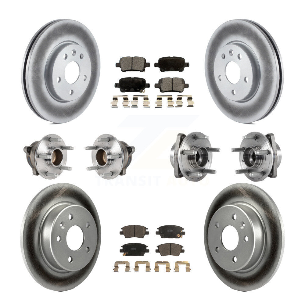 Kit de plaquettes de rotor de frein, roulement de moyeu avant et arrière (10 pièces) pour Chevrolet Cruze Vol