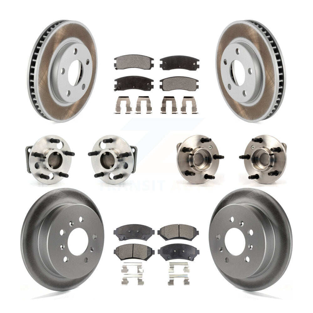 Kit de plaquettes de Rotor de frein revêtues de roulement de moyeu avant et arrière (10 pièces) pour Buick Century Rega