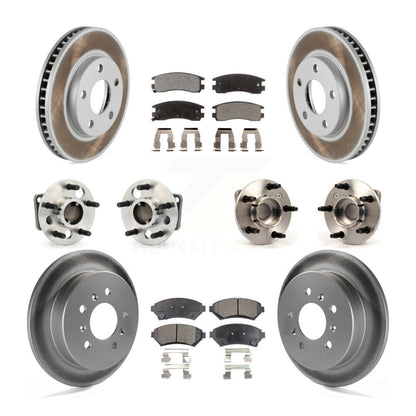 Kit de plaquettes de Rotor de frein revêtues de roulement de moyeu avant et arrière (10 pièces) pour Buick Century Rega