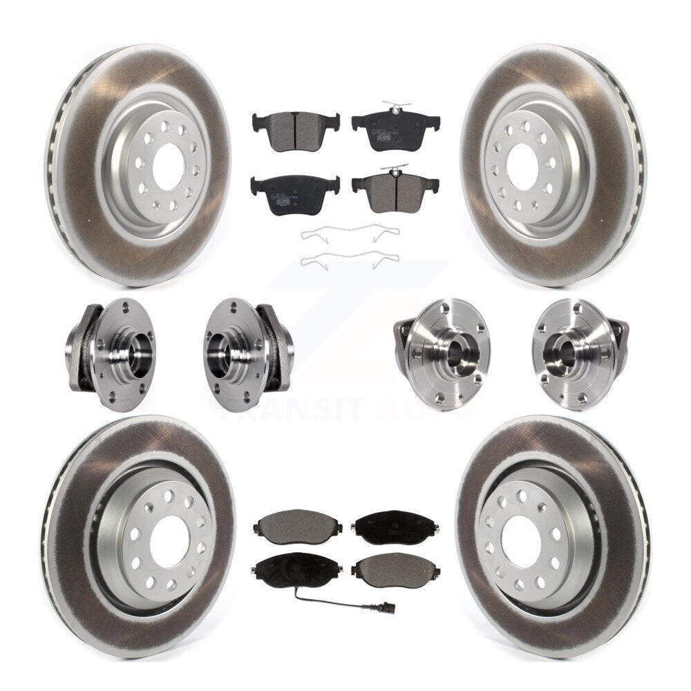 Kit de plaquettes de rotor de frein, roulement de moyeu avant et arrière (10 pièces) pour Volkswagen Golf R S