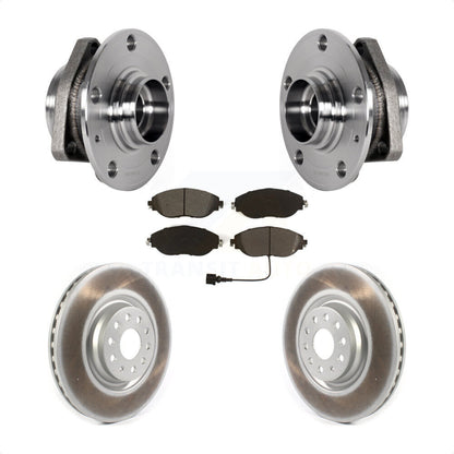 Kit de rotors et plaquettes de frein à disque enduits d'assemblage de roulement de moyeu avant pour Audi S3