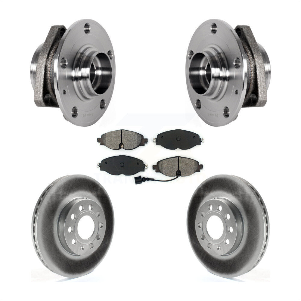 Ensemble de roulement de moyeu avant, Kit de plaquettes de Rotor de frein à disque revêtu pour Audi A3 2016 2.0