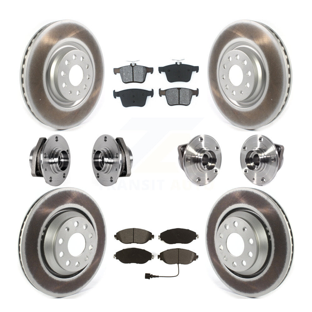 Kit de plaquettes de rotor de frein, roulement de moyeu avant et arrière (10 pièces) pour Volkswagen Golf R S