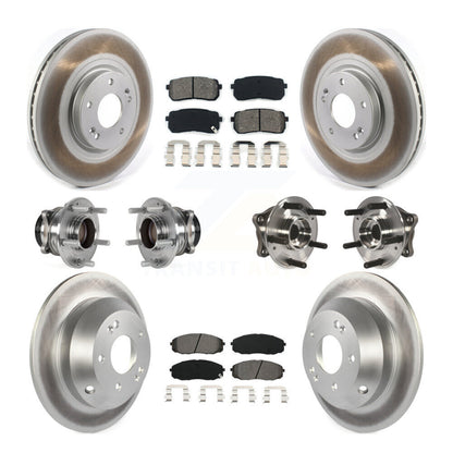 Kit de plaquettes de rotor de frein, roulement de moyeu avant et arrière (10 pièces) pour Kia Sedon 2015 – 2021
