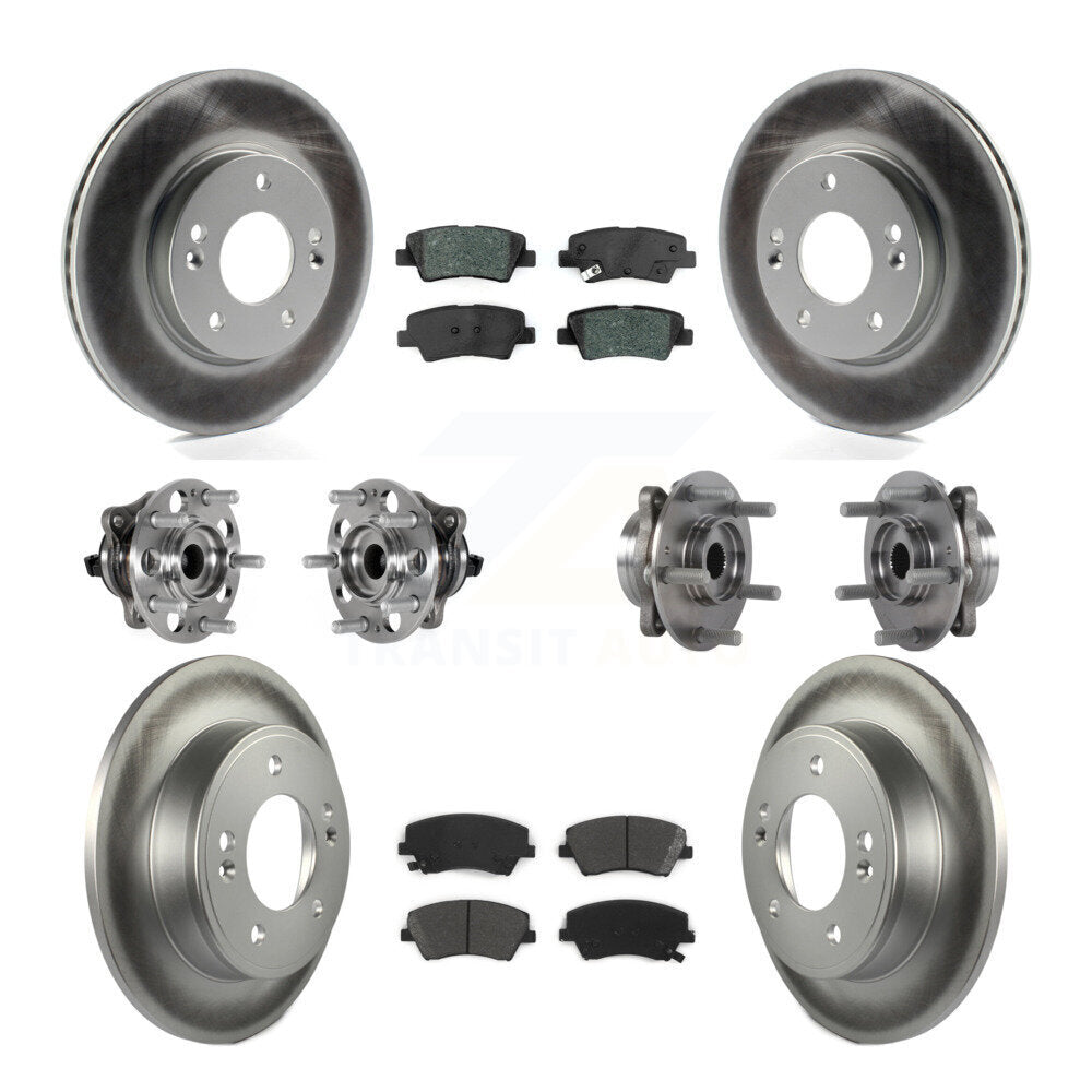Kit de plaquettes de rotor de frein, roulement de moyeu avant et arrière (10 pièces) pour Hyundai Elantra 2.0