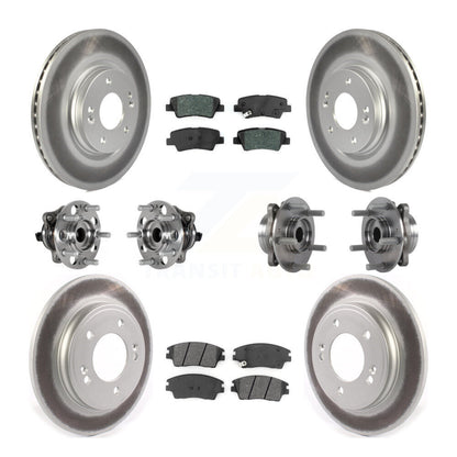 Kit de plaquettes de rotor de frein, roulement de moyeu avant et arrière (10 pièces) pour Hyundai Elantra 1.6
