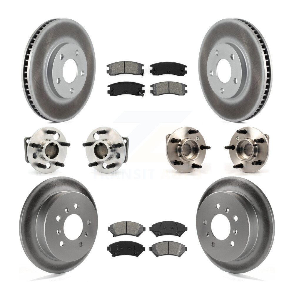 Kit de rotors et plaquettes de frein revêtus de roulement de moyeu avant et arrière (10 pièces) pour Chevrolet Impal
