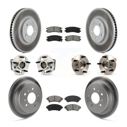 Kit de rotors et plaquettes de frein revêtus de roulement de moyeu avant et arrière (10 pièces) pour Chevrolet Impal