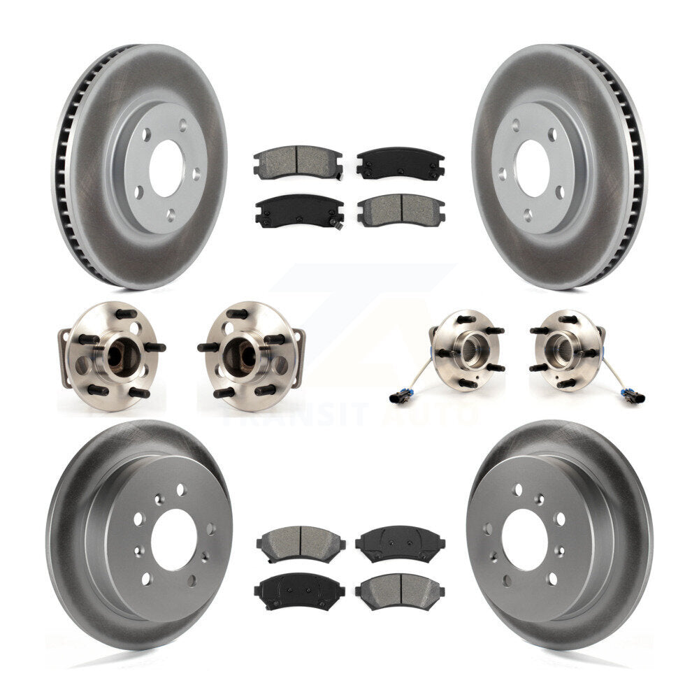 Kit de rotors et plaquettes de frein revêtus de roulement de moyeu avant et arrière (10 pièces) pour Chevrolet Impal