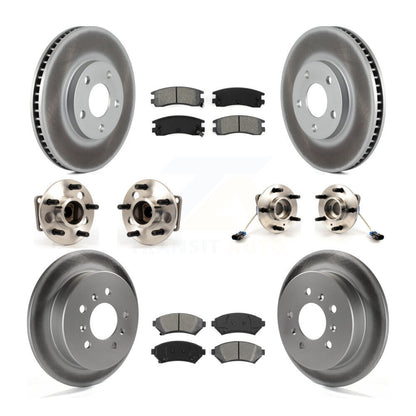 Kit de rotors et plaquettes de frein revêtus de roulement de moyeu avant et arrière (10 pièces) pour Chevrolet Impal