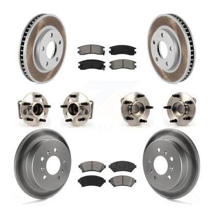 Kit de rotor et de plaquettes de frein revêtus de roulement de moyeu avant et arrière (10 pièces) pour Chevrolet Ventur