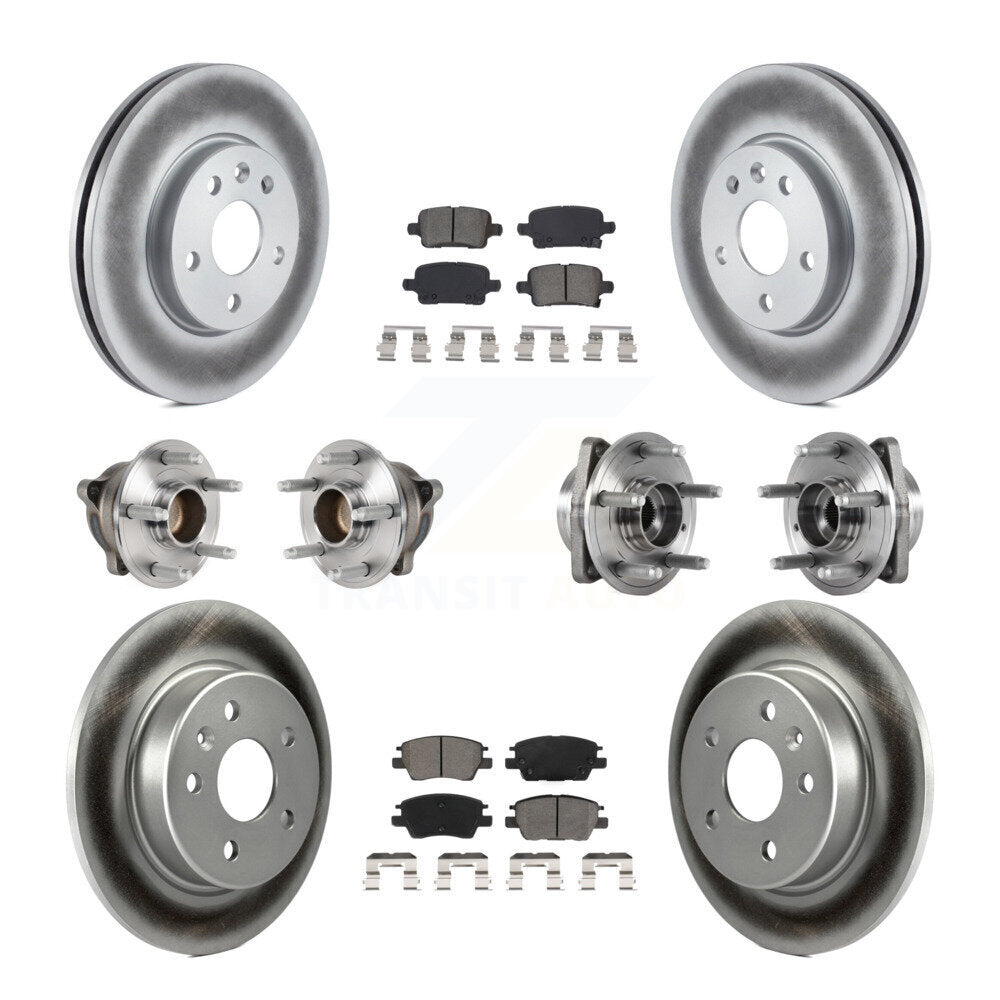 Kit de plaquettes de rotor de frein, roulement de moyeu avant et arrière (10 pièces) pour Chevrolet Cruze Vol