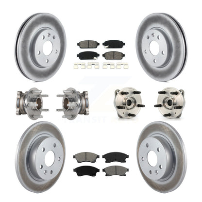 Kit de rotor et de plaquettes de frein revêtus de roulement de moyeu avant et arrière (10 pièces) pour Chevrolet Cruz