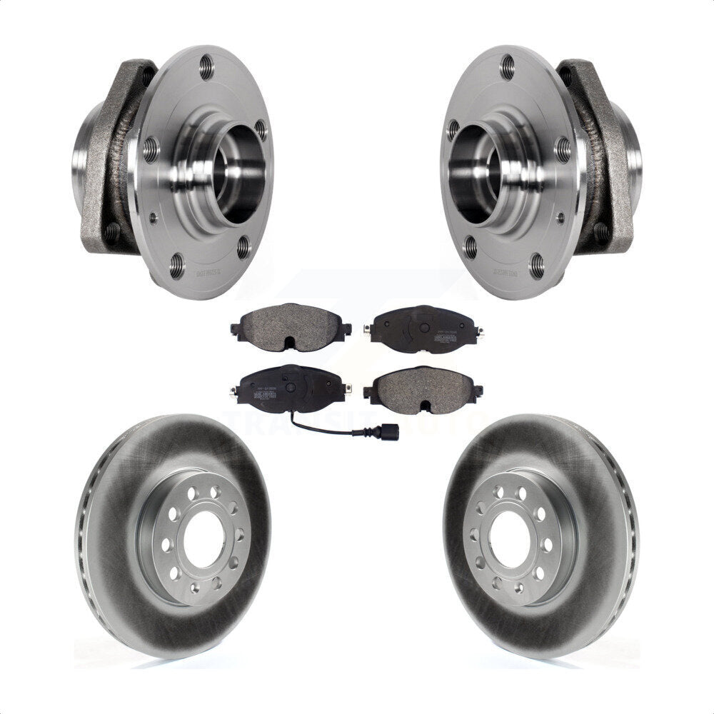 Ensemble de roulement de moyeu avant, Kit de plaquettes de Rotor de frein à disque revêtu pour Audi A3 2016 2.0