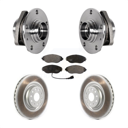 Kit de rotors et plaquettes de frein à disque enduits d'assemblage de roulement de moyeu avant pour Audi S3