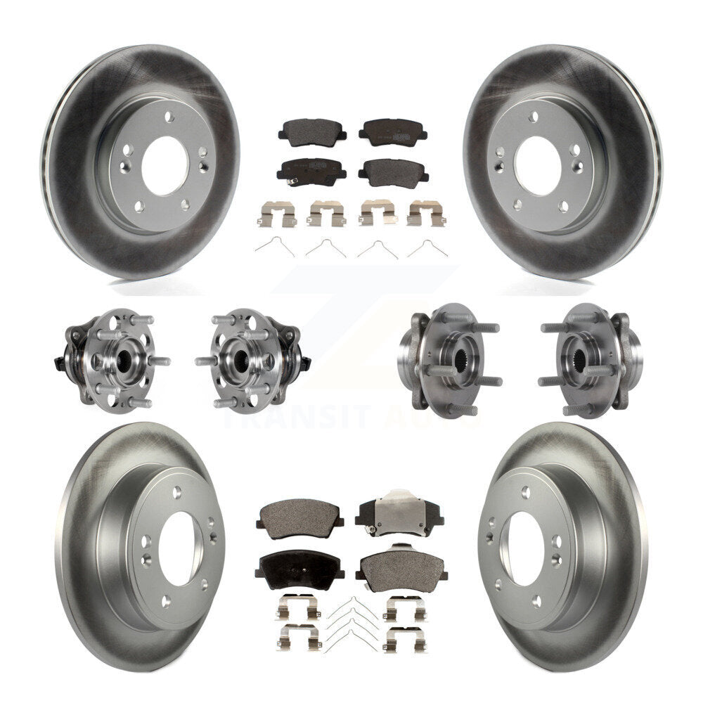 Kit de plaquettes de rotor de frein, roulement de moyeu avant et arrière (10 pièces) pour Hyundai Elantra 2.0