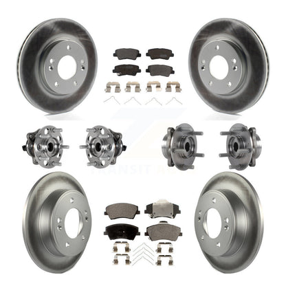 Kit de plaquettes de rotor de frein, roulement de moyeu avant et arrière (10 pièces) pour Hyundai Elantra 2.0