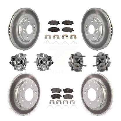 Kit de plaquettes de rotor de frein, roulement de moyeu avant et arrière (10 pièces) pour Hyundai Elantra 1.6